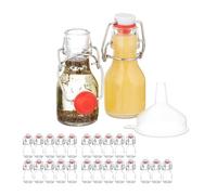 (TG. 11.5 x 5 x 4.5 cm) Relaxdays Set 25 Bottigliette in Vetro per Bomboniere Li