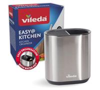 (TG. 11,5x18x19,4cm) Vileda Organizer da Cucina in Acciaio Inox - Contenitore pe