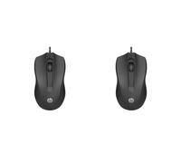 (TG. 11.66 x 6.43 x 3.72 cm (Confezione da 2)) HP - PC Mouse 100, Cablato, 1.600