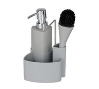 (TG. 11 x 19 x 12.5 cm) WENKO Set lavapiatti Empire, 4 in 1 - dosatore di deters