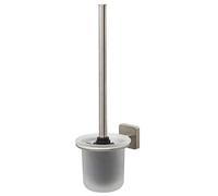 (TG. 11 x 37,7 x 14,1 cm) Tiger Onu Scopino e Portascopino da WC, Vetro, Acciaio
