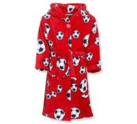 (TG. 110 (110/116)) Playshoes Fleece-Bademantel Fußball, Accappatoio Bambino, R