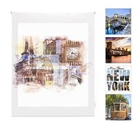 (TG. 110l x 180A cm) Blindecor Sfera Digitale-Tenda a Pacchetto Trasparente in V