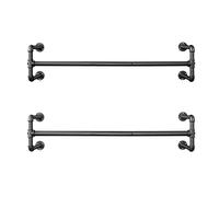 (TG. 112 x 30 x 29,3 cm) SONGMICS Set di 2 Attaccapanni da Muro, Barra Appendiab