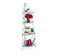 (TG. 113,5 x 31 x 31 cm) Relaxdays Scaffale Portafiori in Metallo, Fioriera ad A