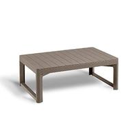 (TG. 118x71x11 cm) Keter 232296 Effetto Vimini Allibert Lyon 2-in-1 - Tavolo d