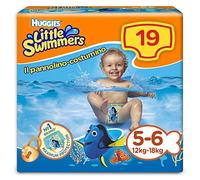 (TG. 12-18 kg) Huggies Little Swimmers Pannolini, Taglia 5-6 (12-18 kg), 1 Pacco