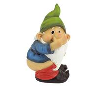 (TG. 12.5x14x24 cm) Design Toscano QM2432400 Statua Stinky, Lo Gnomo da Giardino