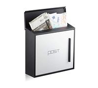 (TG. 12.5x35x33 cm) Relaxdays 10020771_640 Cassetta della Posta, Metallo, Bianco