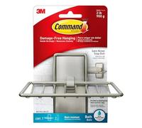 (TG. 12.5x9.5x8.73 cm) Command Portasapone, Metallo, Nichel Satinato, 12,5x9,5x8