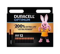 (TG. 12 Batterie) Duracell Batterie Optimum AA (confezione da 12) - Pile Alcalin