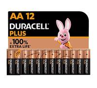 (TG. 12 Batterie) Duracell - Plus AA, Batterie Stilo Alcaline, confezione da 12,