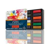 (TG. 12 Count) Derwent Inktense Set di 12 Blocchi di Colore XL da 60 mm, Solubil