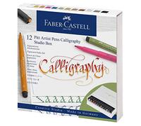 (TG. 12 Count (Pack of 1)) Faber-Castell Pitt - Penna per calligrafia da studio