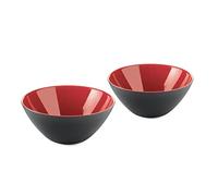 (TG. ø12) Guzzini - Set di 2 ciotole cm 12 My FUSION BACK/WHITE/RED - NUOVO