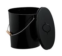 (TG. 12 L) Relaxdays Secchio Raccogli Cenere con Coperchio, Cestello 12 L per Ca