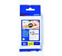 (TG. 12 Mm) Brother TZe231S Nastro Laminato, 12 mm, Nero/Bianco, Lunghezza 4 met