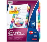(TG. 12-Pack) Avery Ready Index Table of Contents Dividers 31-etichetta 12-Pack