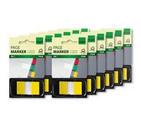 (TG. 12 pezzi) SIGEL HN490 Segnapagina adesivi, Z-Marker, nel dispenser, giallo,