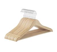(TG. 12 Pezzi) SONGMICS Grucce in Legno, 12 Pezzi, Grucce Appendiabiti, con Scan