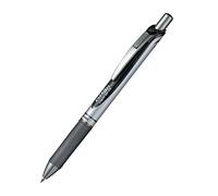 Penne roller Pentel Energel Klick XM - 943468 Penne roller color nero con tratto 0,7 mm e punta da 0,7 mm conica dal fusto di color silver in confezione da 12 Pz.