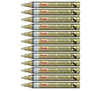 (TG. 12 PZ) Pentel MMP10 Paint Marker marcatore vernice punta media 4,5 mm oro 1
