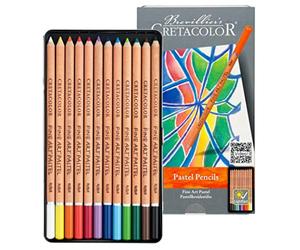 (TG. 12 Stk) CRETACOLOR Pastel Pencils | Pastelli ad alta resistenza alla luce |