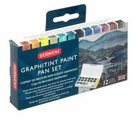 (TG. 12 Tempere) Derwent Graphitint Set da Viaggio con 1 x Tavolozza con 12 Vern