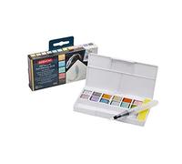 (TG. 12 Tempere) Derwent Inktense Set da Viaggio con Tavolozza da 12 Colori Meta