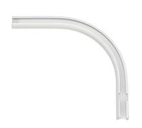 (TG. 12 x 13 cm) Gardinia Arco Destro, Prolunga per binari 13 mm, Alluminio, Bia