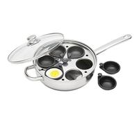 (TG. 12 x 17 x 22 cm) Clearview Set 6 pentolini per uova in camicia in acciaio I