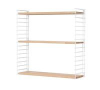 (TG. 12 x 21 x 68 cm) Metaltex - Libreria da Parete a Ripiani, Regolabile, in Le