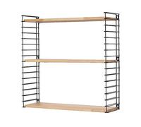 (TG. 12 x 21 x 68 cm) Metaltex - Libreria da Parete a Ripiani, Regolabile, in Le