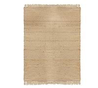 (TG. 120.00 x 170.00 x 1.00) HOME DECO FACTORY TX9026 - Tela di iuta, con frange