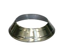 (TG. 120-150 mm) Kamino-Flam- Rosone per stufa fuso grigio, diffusore in acciaio