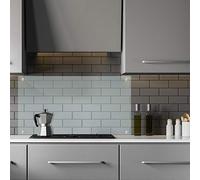 (TG. 120x40 cm) Relaxdays Paraschizzi da Cucina, Vetro di Sicurezza, per Piastre