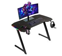 (TG. 120x60 cm + Luci Led) Baroni Home Scrivania Gaming per Computer Ergonomica