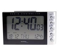 (TG. 123 x 67 x 40mm) technoline WT 188 Schwarz Orologio Radio, Plastica, Nero/A
