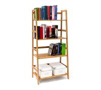 (TG. 123x32.5x7 cm) Relaxdays 10019199 Scaffale Libreria, Bambú, Marrone, 123x3