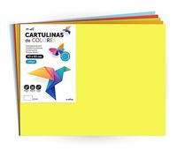(TG. 125 hojas) Cartulina de Colores, Cartulina Grande 50x65 cm de Colores Claro
