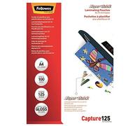 (TG. 125 my) Fellowes 5440101 Pouches Lucide Super Quick, Formato A4, 125 Micron