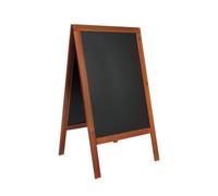 (TG. 125l x 69Al cm) SECURIT - Lavagna Da Terra Woody Bifacciale In Legno Di Pin