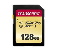 (TG. 128 GB) Transcend TS128GSDC500S Scheda di Memoria SDXC da 128 GB, Imballagg