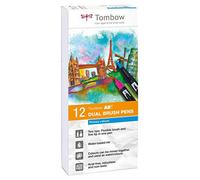 (TG. 12er-Set) Tombow ABT-12P-1- Set da 12Pennarelli Dual Brush Pen Colori Prima