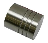 (TG. 12x10x0.1 cm) Gardinia 10011168 Terminale Cilindrico per Asta, Metallo, Acc