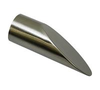 (TG. 12x10x0.1 cm) Gardinia 10011172 Terminale Elypse per Asta, Metallo, Grigio,