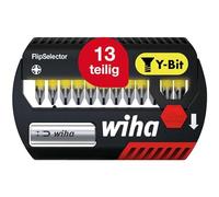 (TG. 13 Tlg.) Wiha Juego de bits FlipSelector, bits en Y de 25 mm TORX®, de 14
