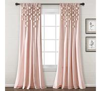 (TG. 132.1L x 213.4A cm (1 Pannelli)) Lush Decor Tenda per finestra in lino con