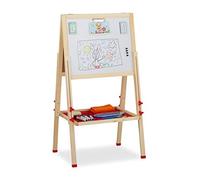 (TG. 135 x 55 x 52 cm) Relaxdays Lavagnetta per Bambini, Regolabile in Altezza &