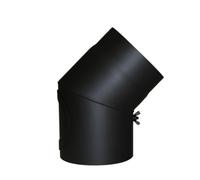 (TG. 13x0.2x25 cm) Kamino-Flam Tubo a gomito per stufa angolo 45°, tubo fumo co